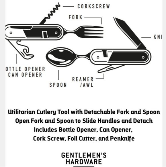 Gentlemen's HardwareGentlemen's Hardware Camping Cutlery Utensil Multi Tool, $27 - Picture 2 of 5